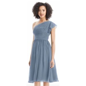 Azazie Carly Dress Dusty Blue 6